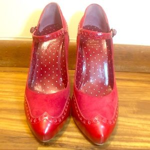 Moschino Italian red heels